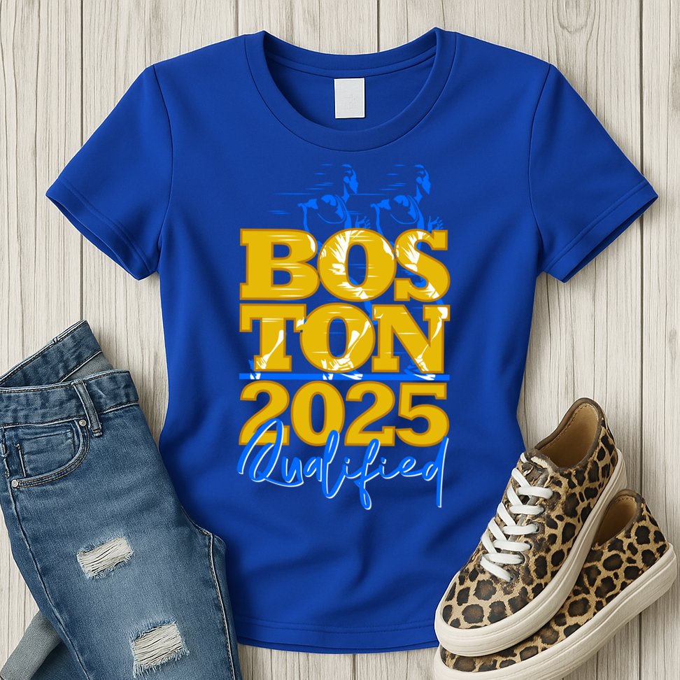 Boston Qualified Annual Race 2025 For Marathon Gift Womens T-Shirt