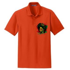 Black Queen Afro Melanin Woman Dripping Art Black History Dry Zone Grid Polo