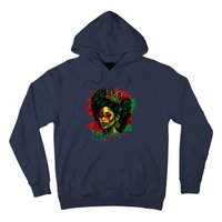 Black Queen Afro Melanin Woman Dripping Art Black History Hoodie