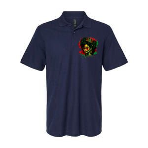 Black Queen Afro Melanin Woman Dripping Art Black History Softstyle Adult Sport Polo