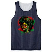 Black Queen Afro Melanin Woman Dripping Art Black History Mesh Reversible Basketball Jersey Tank