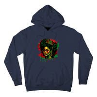 Black Queen Afro Melanin Woman Dripping Art Black History Tall Hoodie