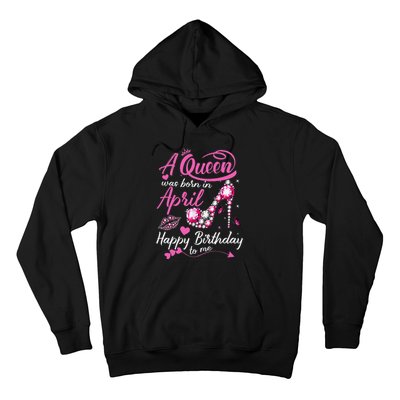 Black Queens are Born in April Wo Birthday Gift Hoodie