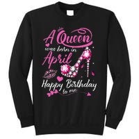 Black Queens are Born in April Wo Birthday Gift Sweatshirt