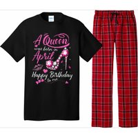 Black Queens are Born in April Wo Birthday Gift Pajama Set