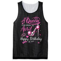 Black Queens are Born in April Wo Birthday Gift Mesh Reversible Basketball Jersey Tank