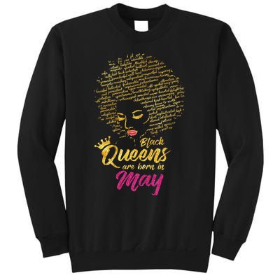 Black Queens Are Born In May Birthday for Wo Sweatshirt