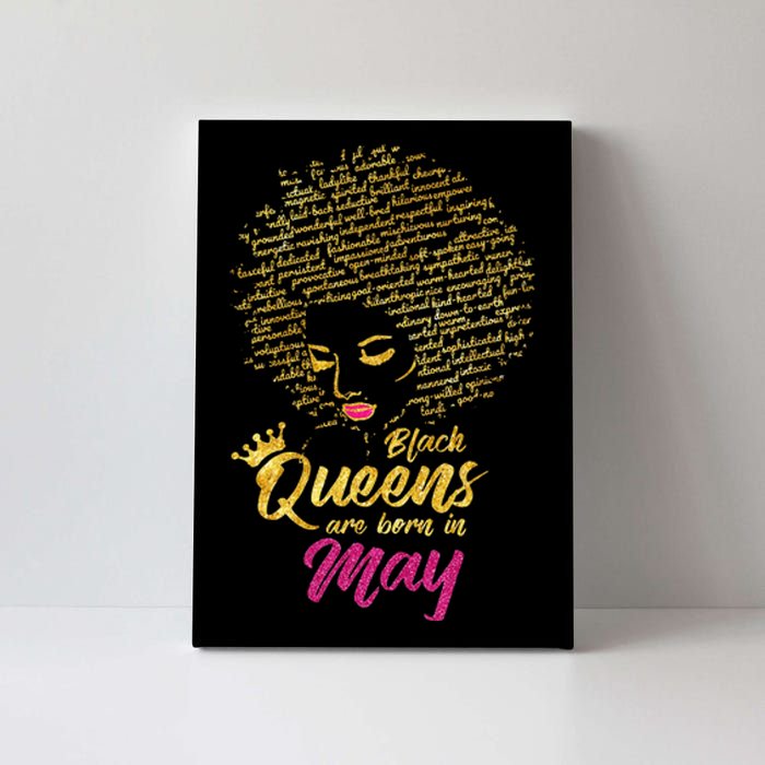 Black Queens Are Born In May Birthday for Wo Canvas