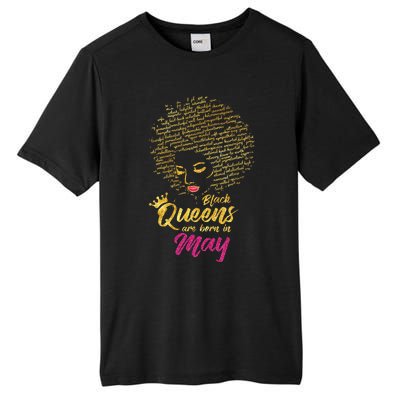 Black Queens Are Born In May Birthday for Wo Tall Fusion ChromaSoft Performance T-Shirt