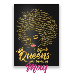 Black Queens Are Born In May Birthday for Wo Poster