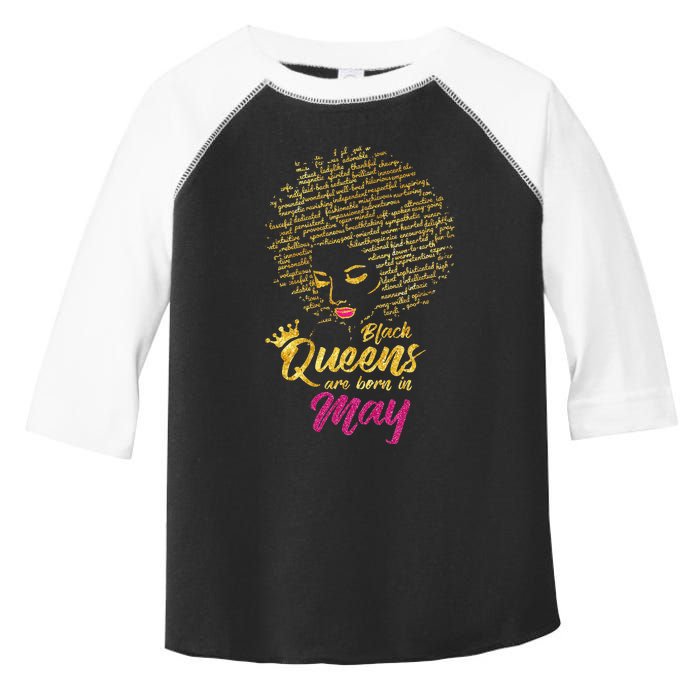 Black Queens Are Born In May Birthday for Wo Toddler Fine Jersey T-Shirt