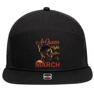 Black Queens are Born in March Birthday Gifts Wo 7 Panel Mesh Trucker Snapback Hat