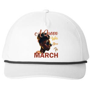 Black Queens are Born in March Birthday Gifts Wo Snapback Five-Panel Rope Hat