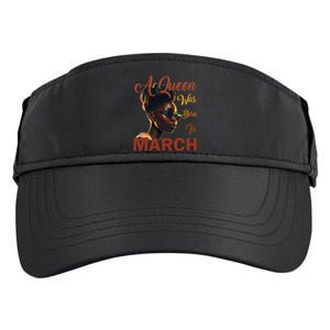 Black Queens are Born in March Birthday Gifts Wo Adult Drive Performance Visor