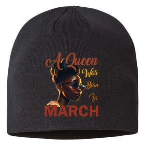 Black Queens are Born in March Birthday Gifts Wo Sustainable Beanie