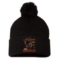 Black Queens are Born in March Birthday Gifts Wo Pom Pom 12in Knit Beanie