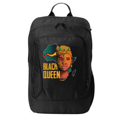 Black Queen Afro Melanin African Women Black History City Backpack