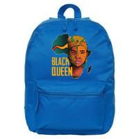 Black Queen Afro Melanin African Women Black History 16 in Basic Backpack