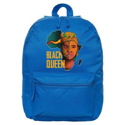 Black Queen Afro Melanin African Women Black History 16 in Basic Backpack