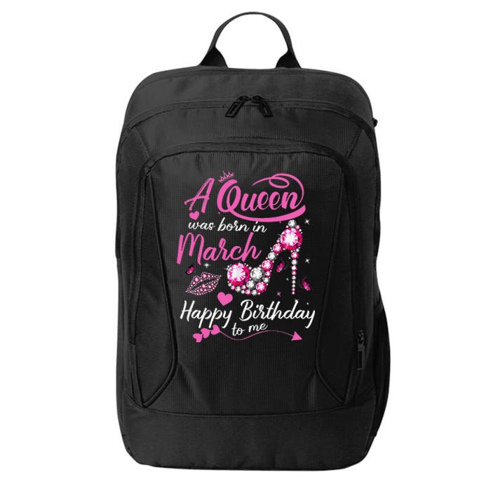 Black Queens are Born in March Wo Birthday Gift City Backpack