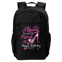 Black Queens are Born in March Wo Birthday Gift Daily Commute Backpack