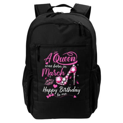 Black Queens are Born in March Wo Birthday Gift Daily Commute Backpack