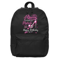 Black Queens are Born in March Wo Birthday Gift 16 in Basic Backpack