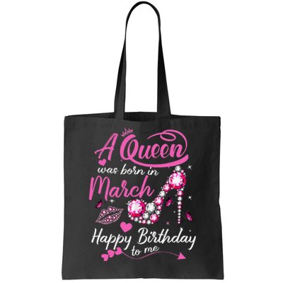 Black Queens are Born in March Wo Birthday Gift Tote Bag