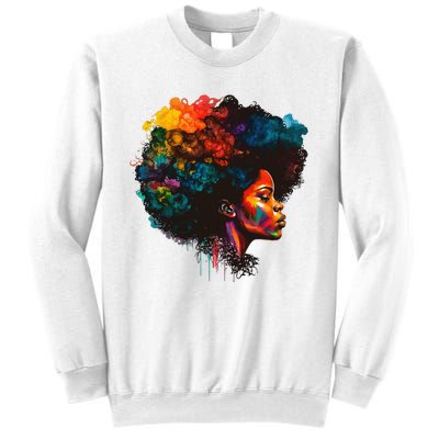 Black Queen Afro Melanin Dripping Juneteenth Sweatshirt