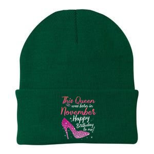 Black Queens Are Born In November Birthday Knit Cap Winter Beanie