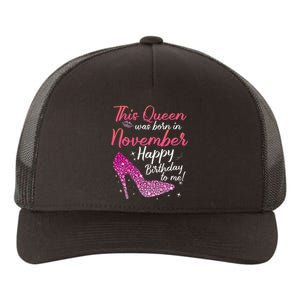 Black Queens Are Born In November Birthday Yupoong Adult 5-Panel Trucker Hat