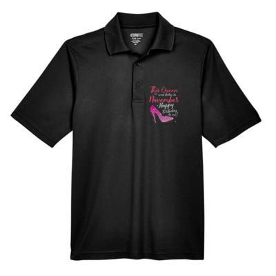 Black Queens Are Born In November Birthday Men's Origin Performance Piqué Polo