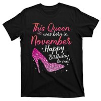 Black Queens Are Born In November Birthday T-Shirt