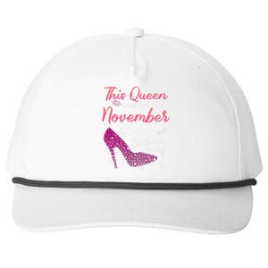 Black Queens Are Born In November Birthday Snapback Five-Panel Rope Hat