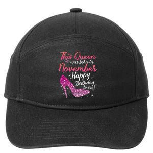 Black Queens Are Born In November Birthday 7-Panel Snapback Hat