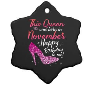 Black Queens Are Born In November Birthday Ceramic Star Ornament