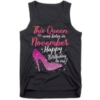 Black Queens Are Born In November Birthday Tank Top