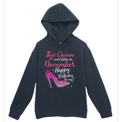 Black Queens Are Born In November Birthday Urban Pullover Hoodie