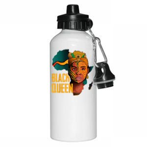 Black Queen Afro Melanin African Women Black History Aluminum Water Bottle