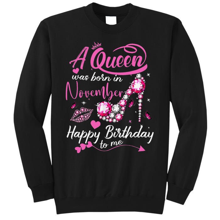 Black Queens Are Born In November Birthday Tall Sweatshirt