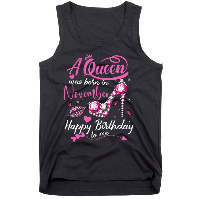 Black Queens Are Born In November Birthday Tank Top