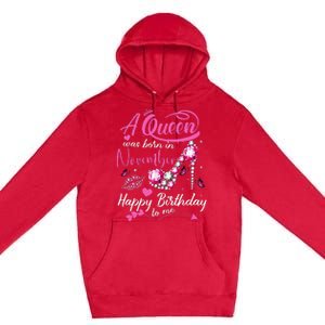 Black Queens Are Born In November Birthday Premium Pullover Hoodie