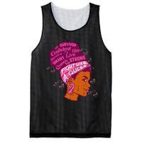 Black Queen African Women Pink Afro Breast Cancer Awareness Mesh Reversible Basketball Jersey Tank