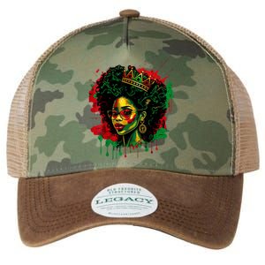 Black Queen Afro Melanin Woman Dripping Art Black History Legacy Tie Dye Trucker Hat