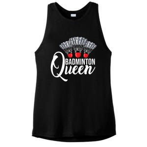 Badminton Queen Badminton Player Shuttlecock Sports Smash Gift Ladies PosiCharge Tri-Blend Wicking Tank