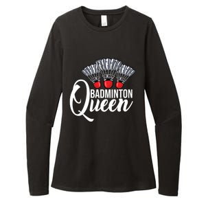 Badminton Queen Badminton Player Shuttlecock Sports Smash Gift Womens CVC Long Sleeve Shirt