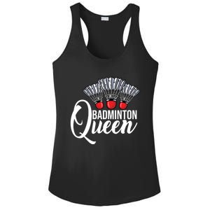 Badminton Queen Badminton Player Shuttlecock Sports Smash Gift Ladies PosiCharge Competitor Racerback Tank