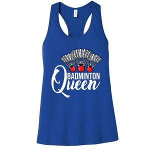 Badminton Queen Badminton Player Shuttlecock Sports Smash Gift Women's Racerback Tank