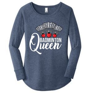 Badminton Queen Badminton Player Shuttlecock Sports Smash Gift Women's Perfect Tri Tunic Long Sleeve Shirt