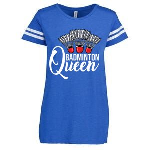 Badminton Queen Badminton Player Shuttlecock Sports Smash Gift Enza Ladies Jersey Football T-Shirt